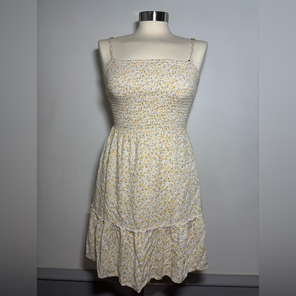 Yellow Floral American Eagle Sundress With Detachable Straps